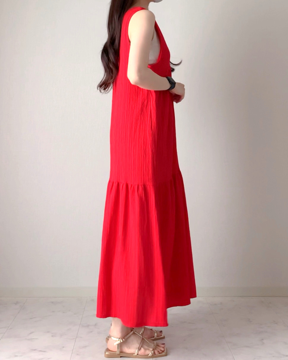 しまむらのおすすめファッションアイテム「ヨウリョウティアードOP」