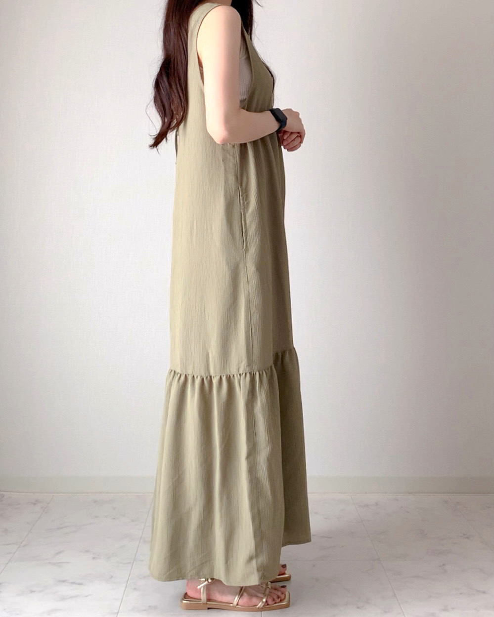 しまむらのおすすめワンピース「TNKTヨウリョウティア98」