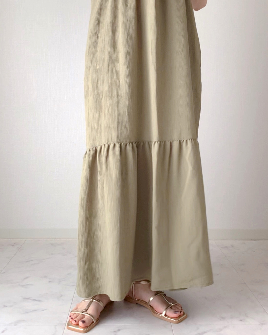 しまむらのおすすめワンピース「TNKTヨウリョウティア98」