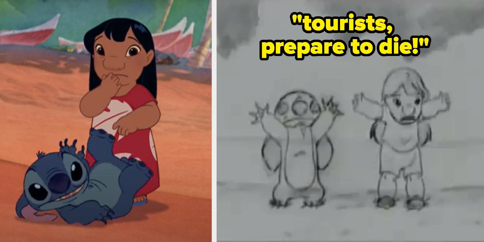 Lilo \u0026 Stitch Deleted Scene On The Beach, image size:1660x830