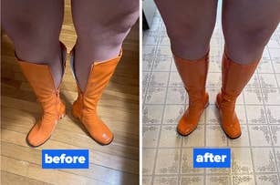 shoe stretch spray before and after