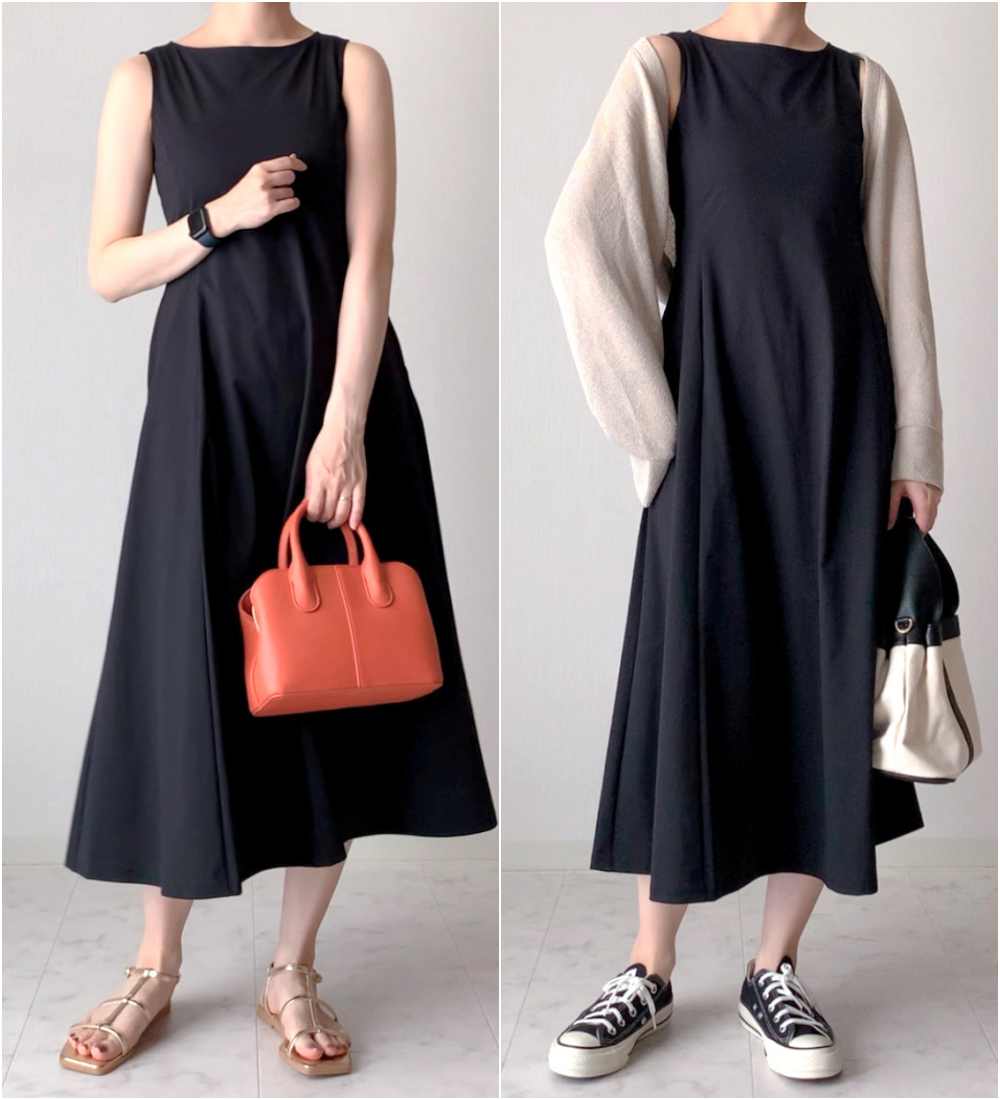 UNIQLO（ユニクロ）のおすすめファッションアイテム「ウルトラストレッチエアリズムワンピース」のコーディネート