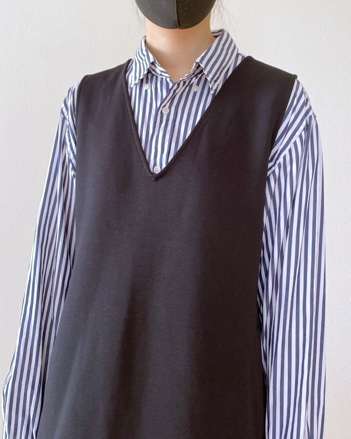 無印良品のおすすめファッションアイテム「婦人 二重編みスウェットジャンパースカート」のコーディネート