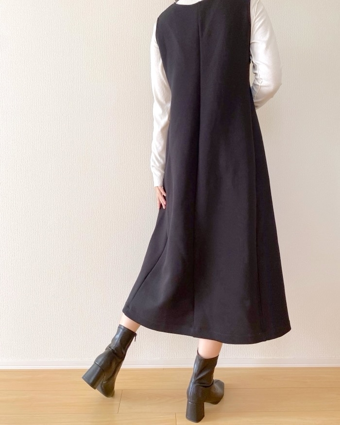 無印良品のおすすめファッションアイテム「婦人 二重編みスウェットジャンパースカート」