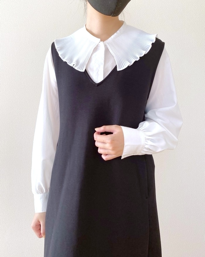 無印良品のおすすめファッションアイテム「婦人 二重編みスウェットジャンパースカート」のコーディネート