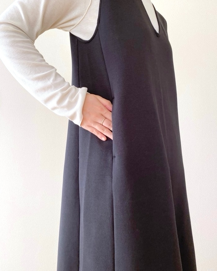 無印良品のおすすめファッションアイテム「婦人 二重編みスウェットジャンパースカート」