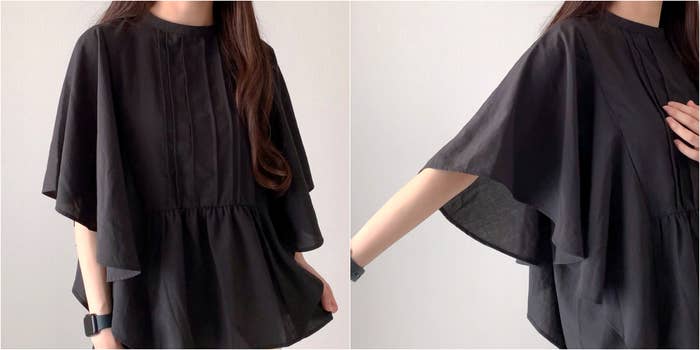 しまむらのおすすめファッションアイテム「HKバタフライスリーブBL」