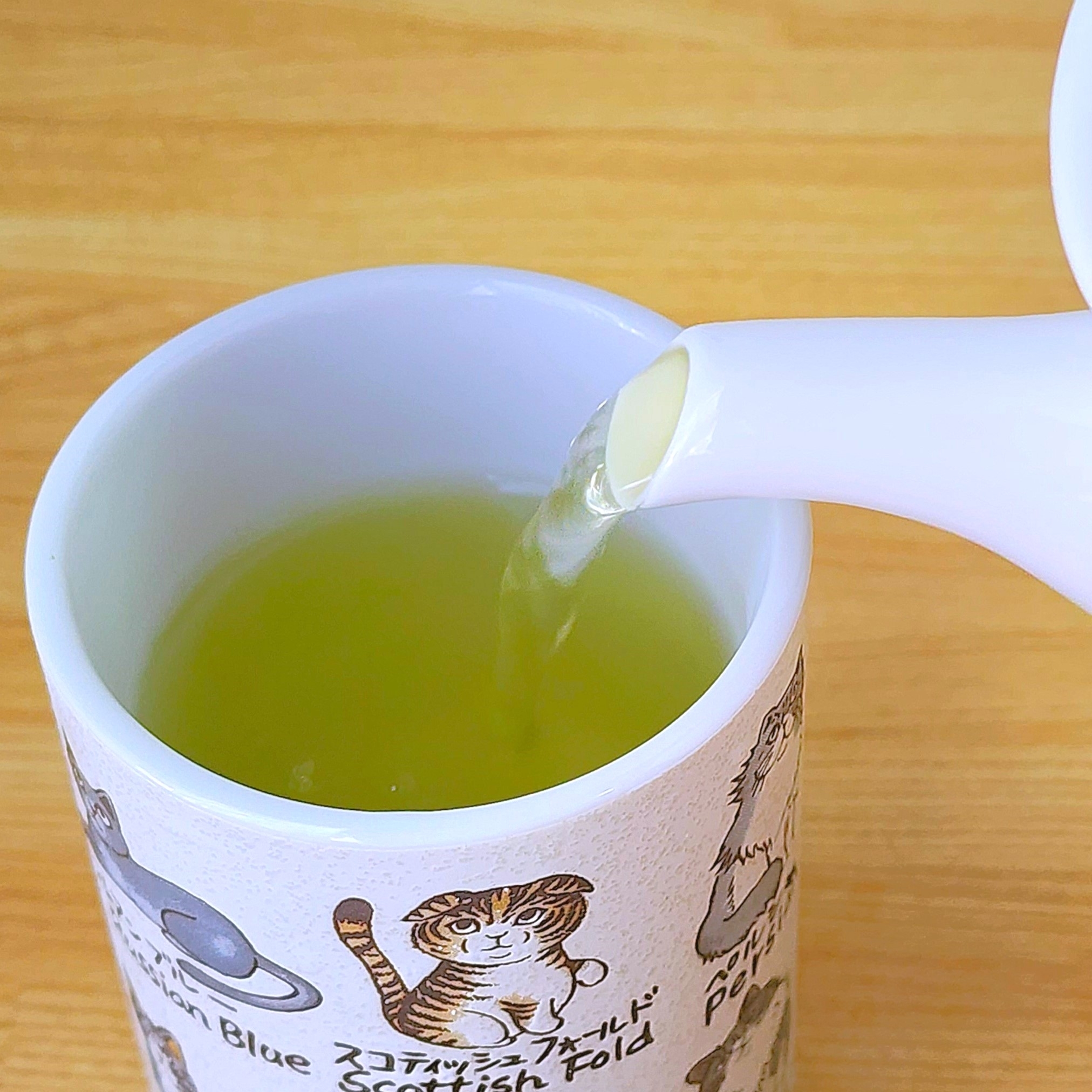 ニトリのおすすめ猫雑貨「【デコホーム商品】寿司湯のみ（ネコメイカン）」