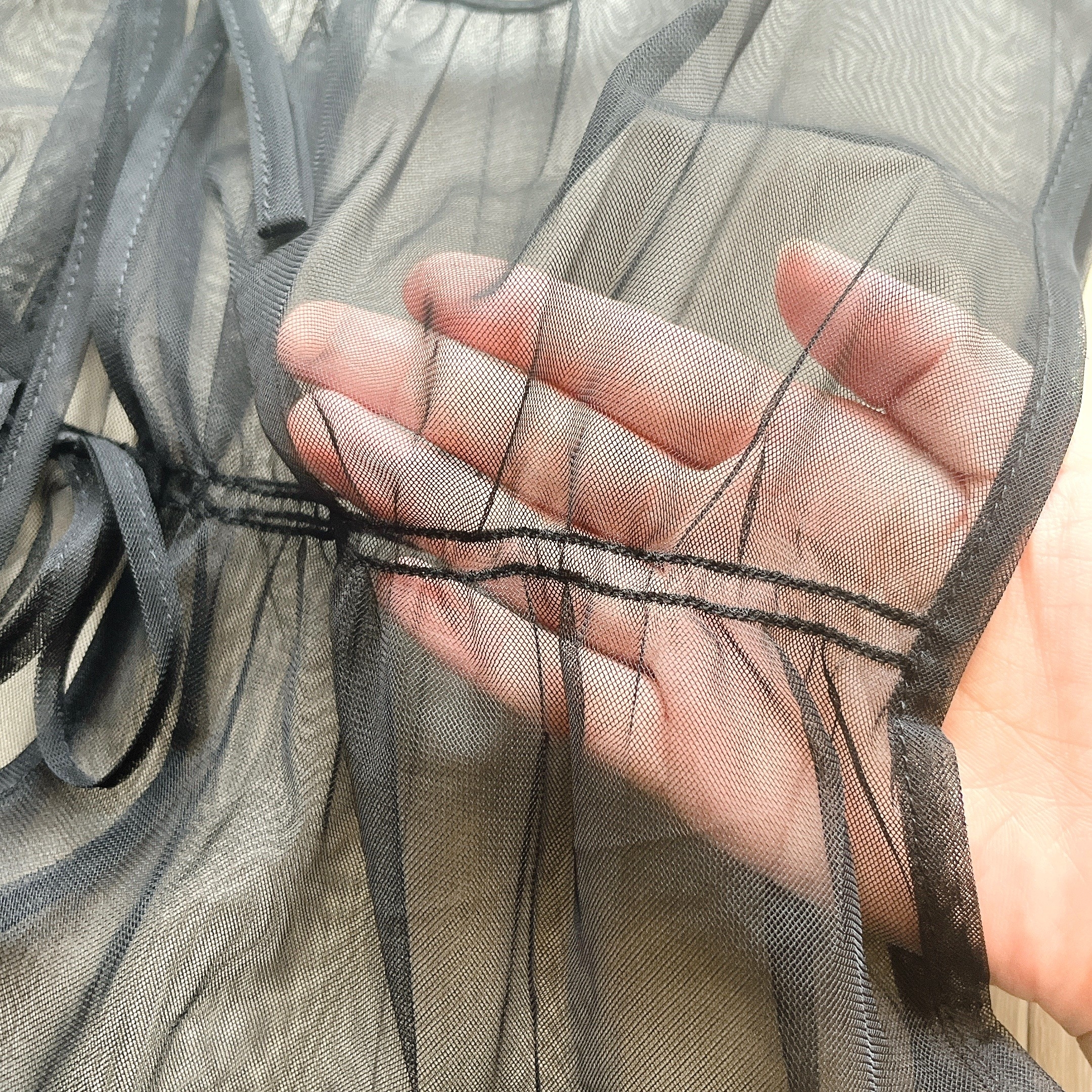 ニコアンドのオススメのトップス「チュールリボンベスト」