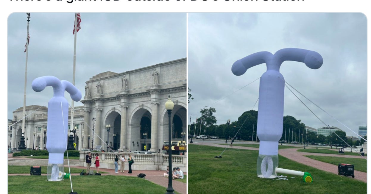 Here's Why There's A Giant Inflatable IUD In America's Capital Today