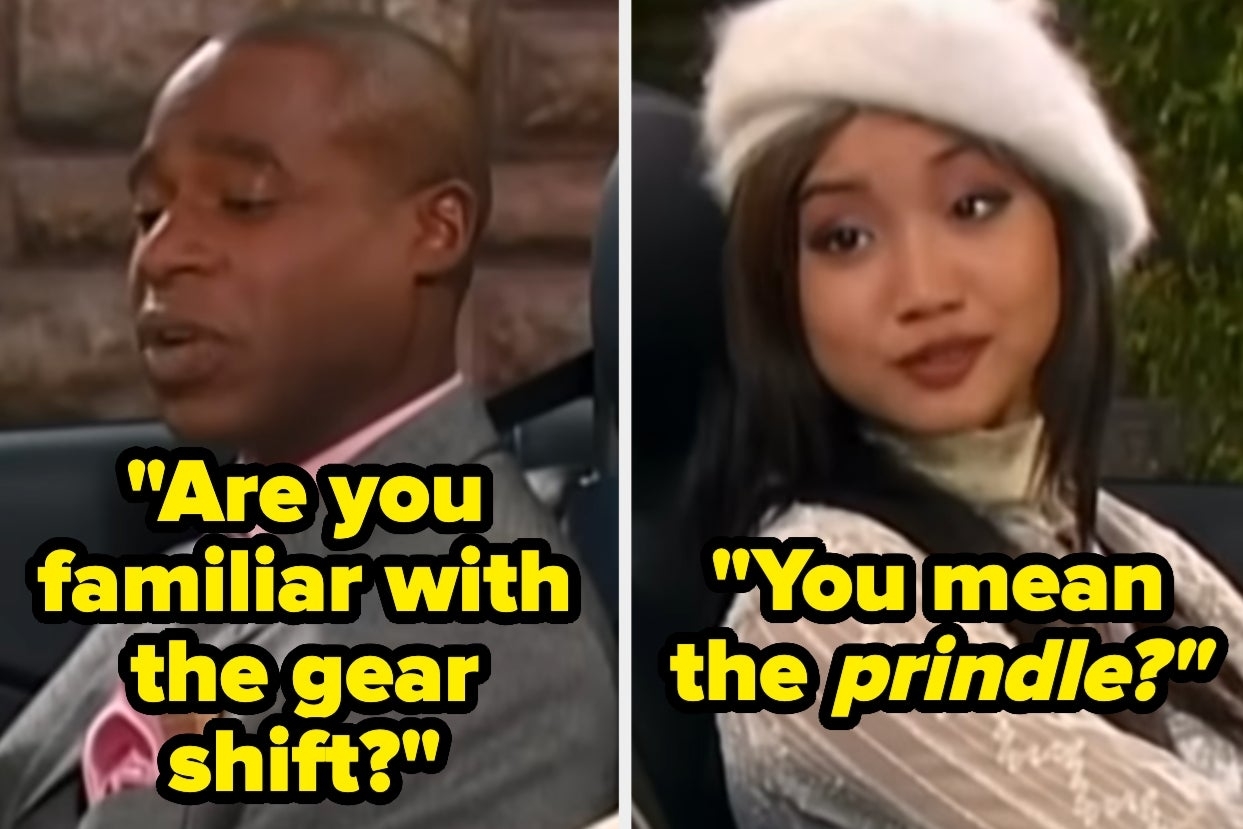 Phil Lewis asks, &quot;Are you familiar with the gear shift?&quot; Brenda Song responds, &quot;You mean the prindle?&quot;