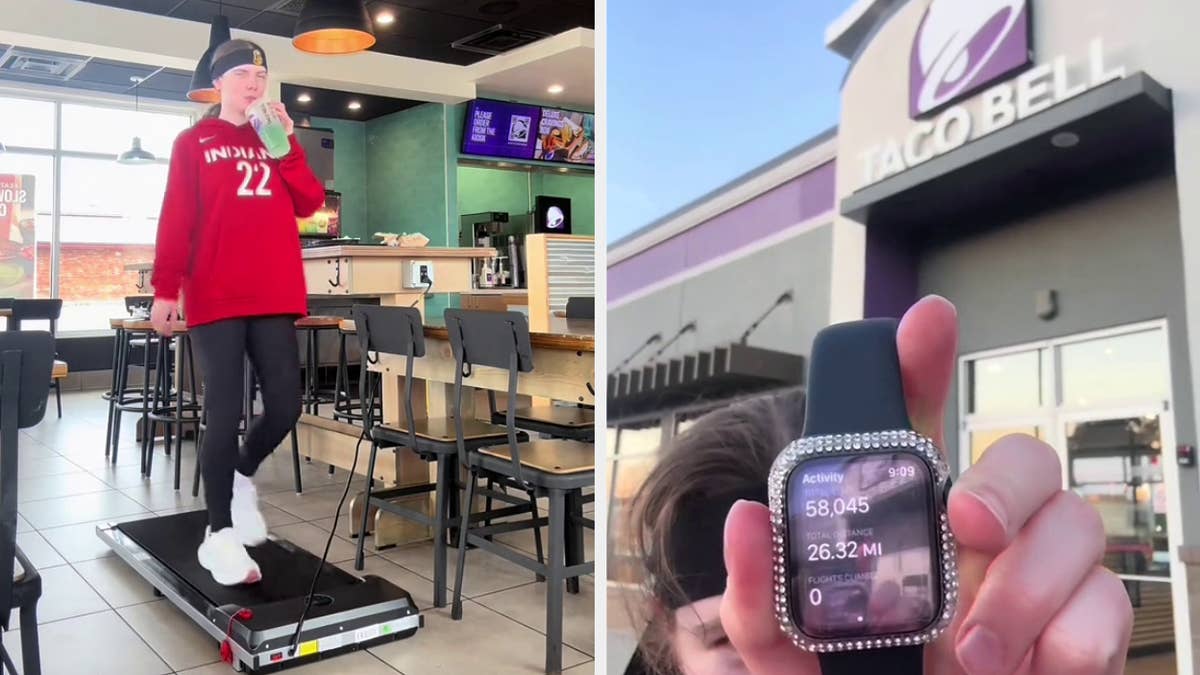 Armed with a treadmill and a water bottle full of Baja Blast, content creator Ugh_Madison, went viral for her latest challenge on TikTok.