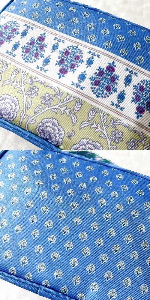 アフタヌーンティーのオススメのポーチ「ブロックプリント調バニティポーチ」