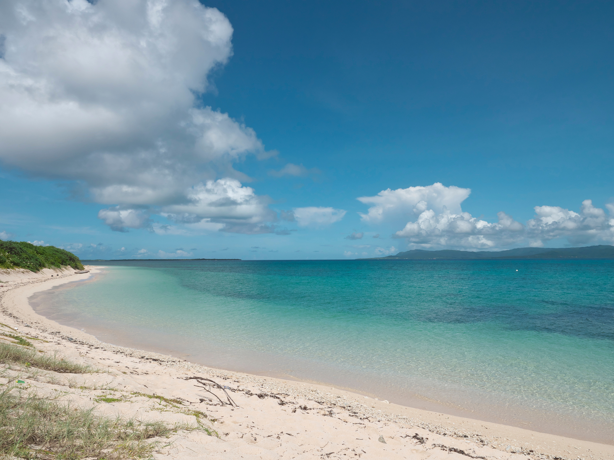 黒島の西野浜海岸。ウミガメの産卵ビーチで有名