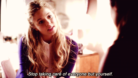 Ali from Pretty Little Liars speaks to another character, saying, "Stop taking care of everyone but yourself."