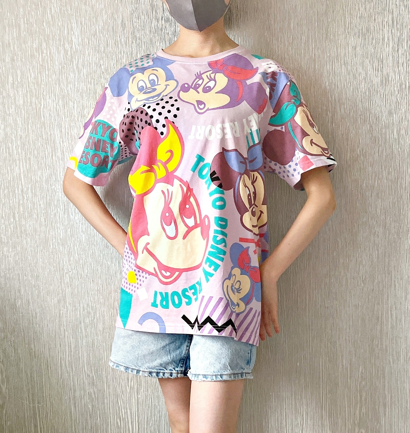 香港ディズニー限定★ミッキー&ミニー ユニセックス大人用シャツ ディズニーランドで買った「新作Tシャツ」が最高にカワイイ!前