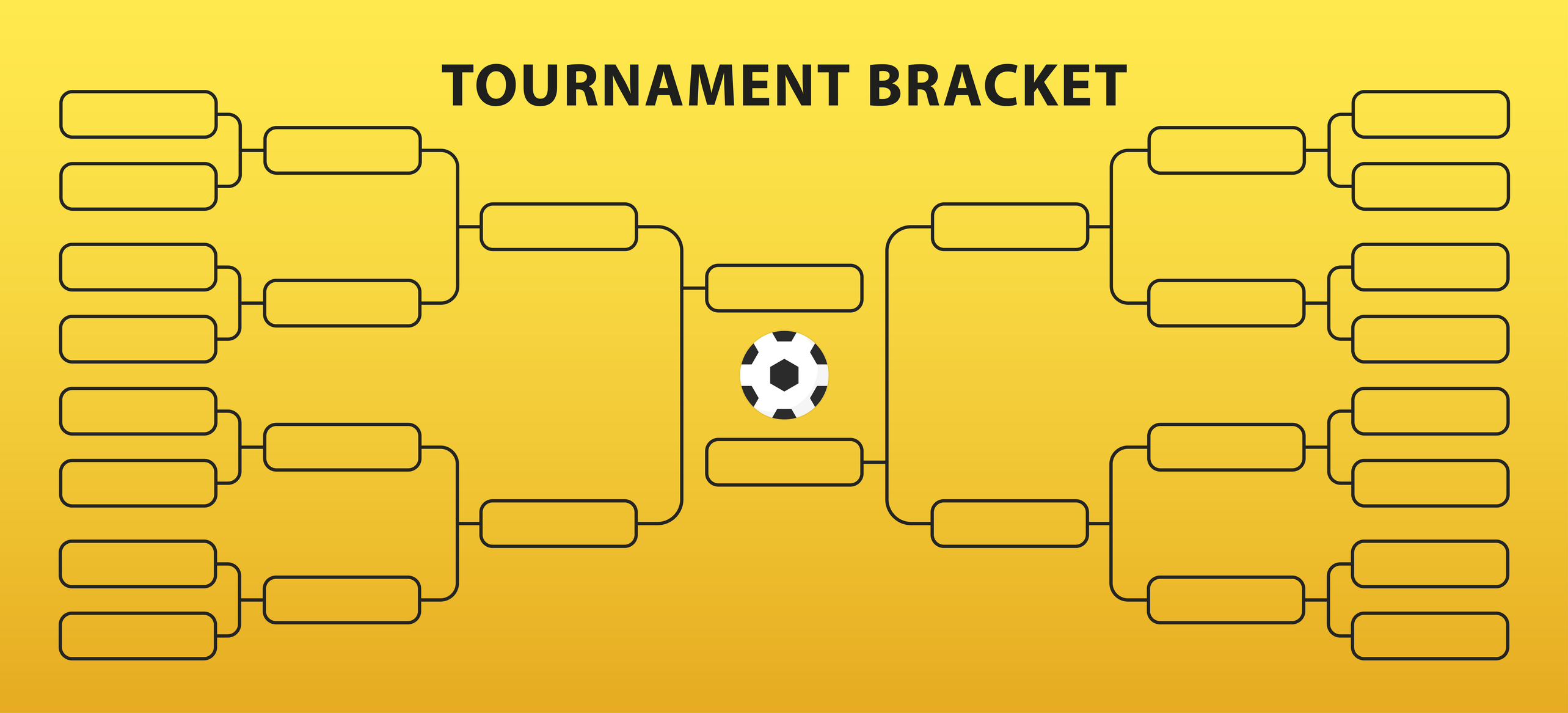 A soccer tournament bracket