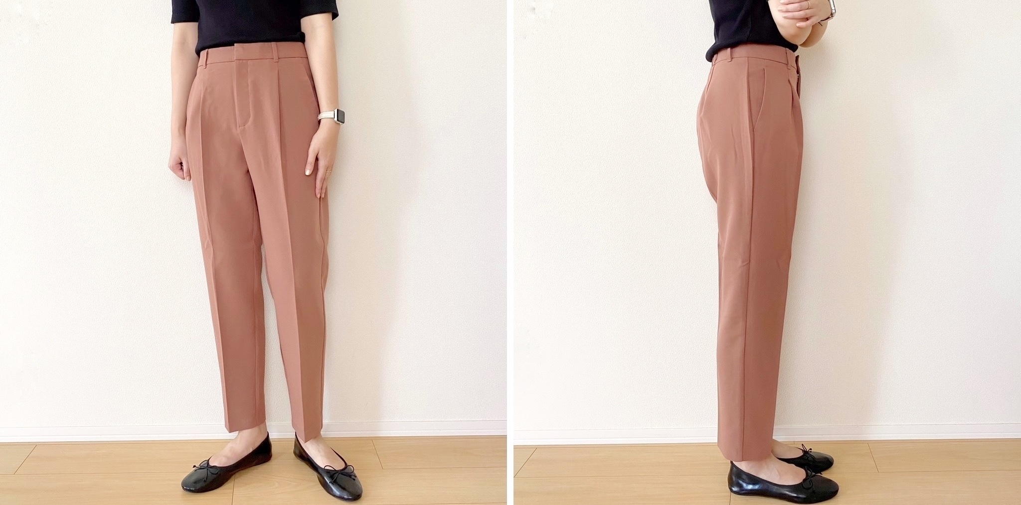 GU(ジーユー)のおすすめファッションアイテム「タックテーパードパンツ(丈標準65.0~69.0cm)」