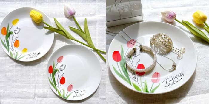 セリアのおすすめ雑貨「プレートL チューリップ」