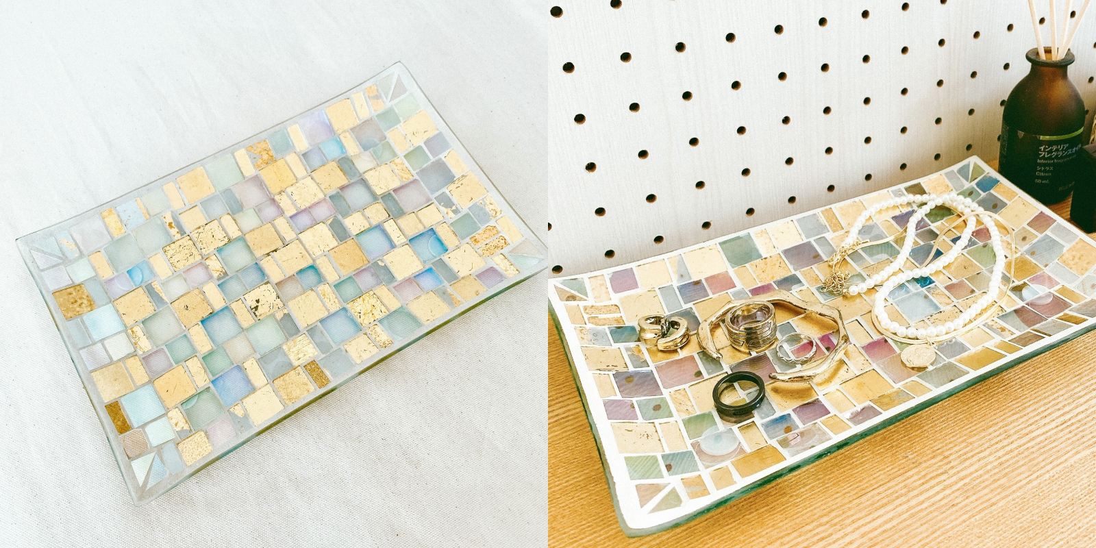 ニトリのおすすめ雑貨「モザイクプレート(レクタングル SU)」