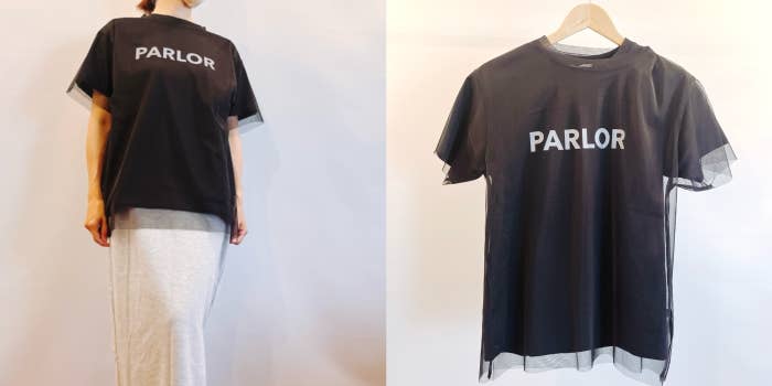 しまむらのオススメのトップス「2セットTチュール＋ロゴT」