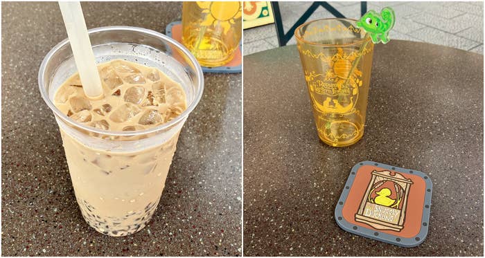 ディズニーシーのおすすめフード「コーヒータピオカラテ（スーベニアタンブラーセット）」