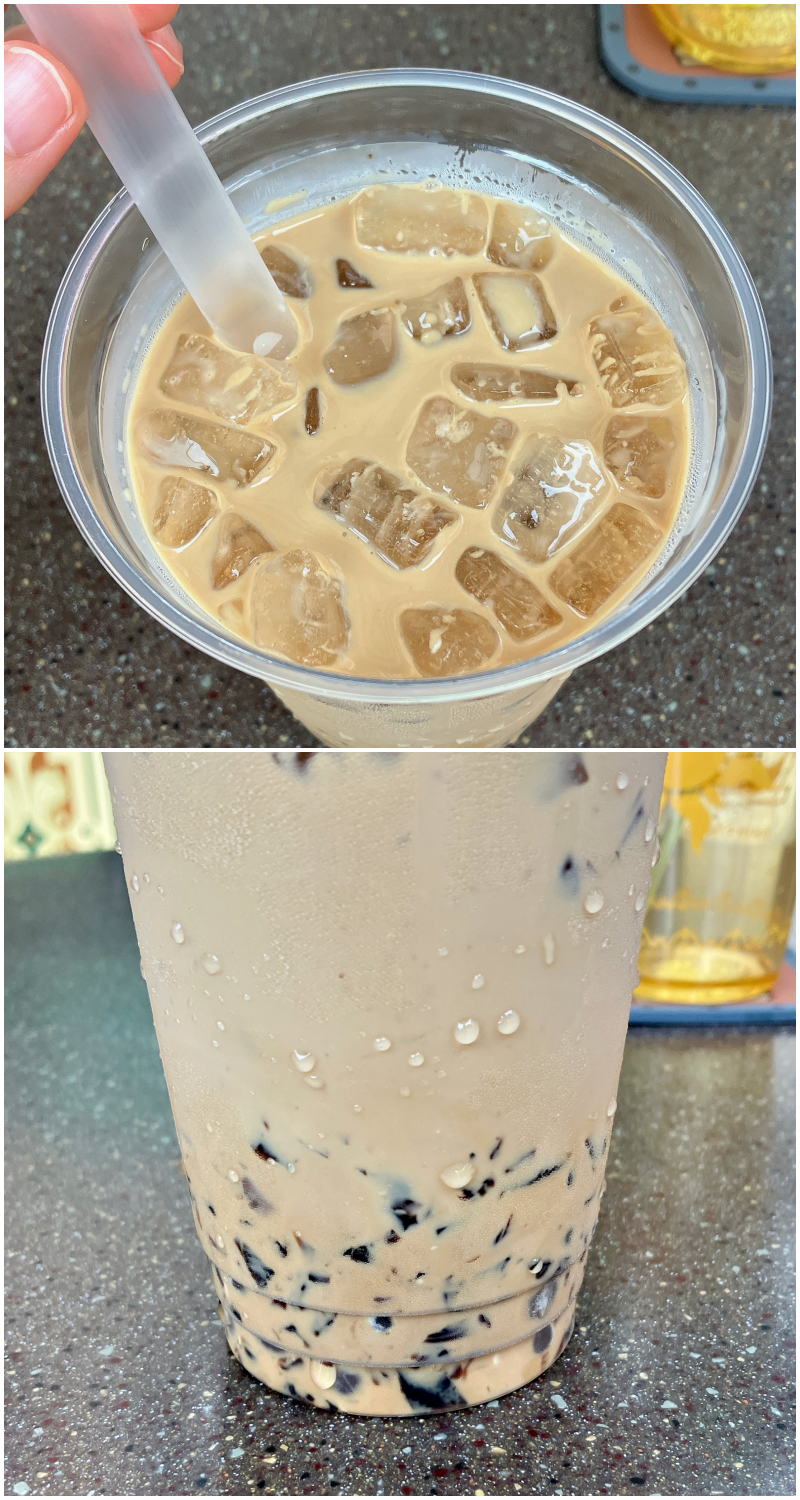 ディズニーシーのおすすめフード「コーヒータピオカラテ（スーベニアタンブラーセット）」