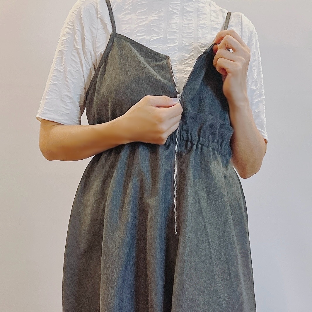 しまむらのおすすめファッションアイテム「フリルキャミワンピース」