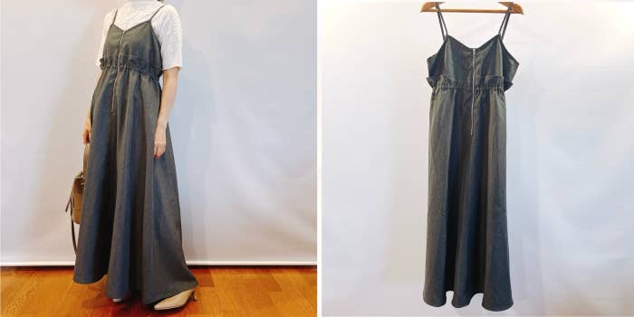 しまむらのおすすめファッションアイテム「フリルキャミワンピース」