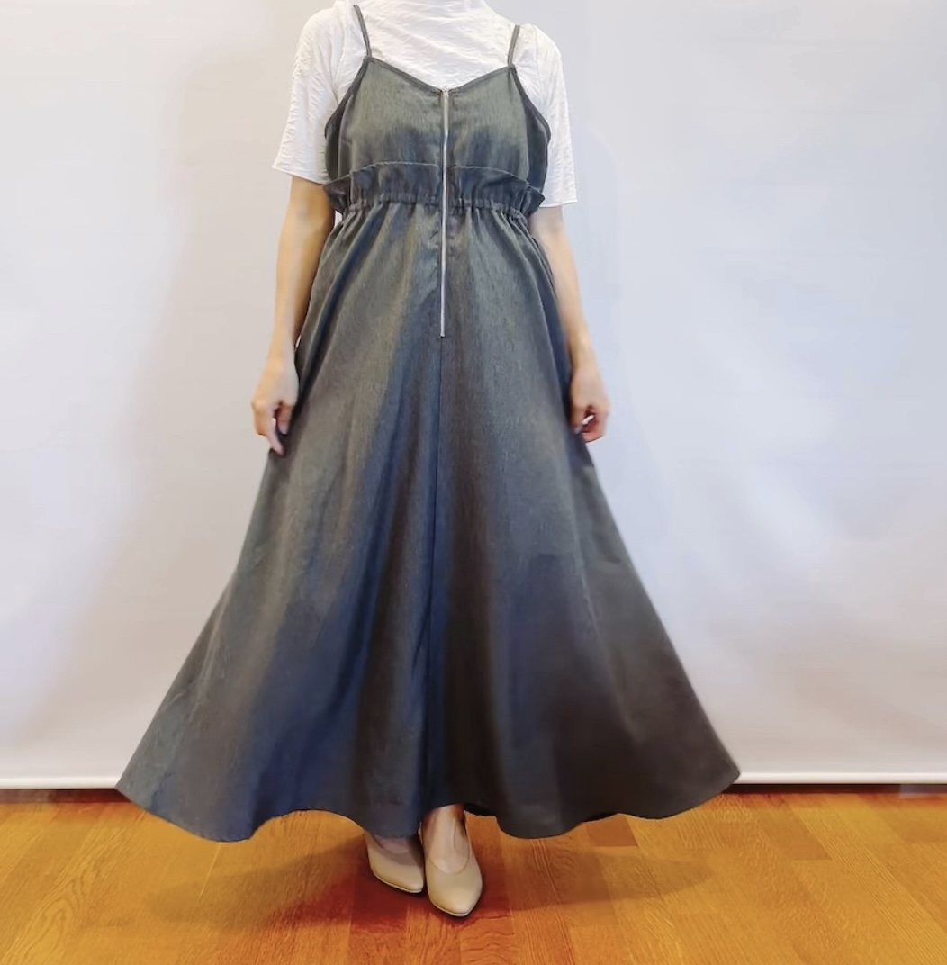 しまむらのおすすめファッションアイテム「フリルキャミワンピース」