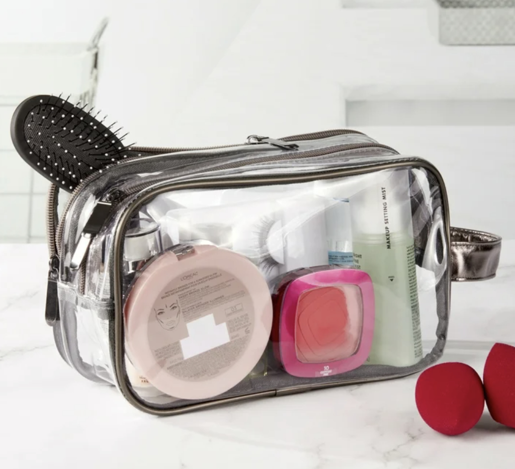 Clear cosmetic bag