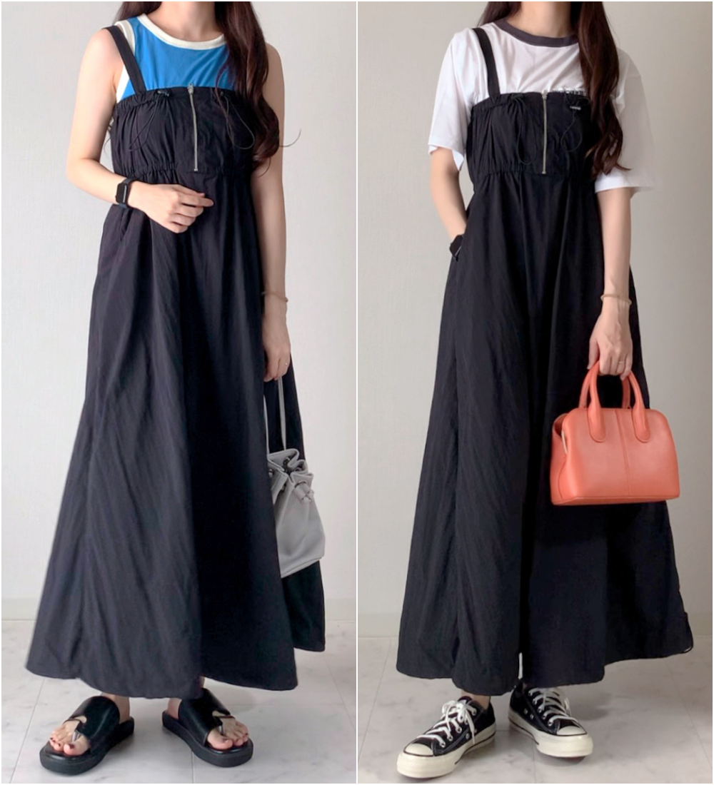 しまむらのおすすめファッションアイテム「TT*ナイロンZIPJSK」のコーディネート