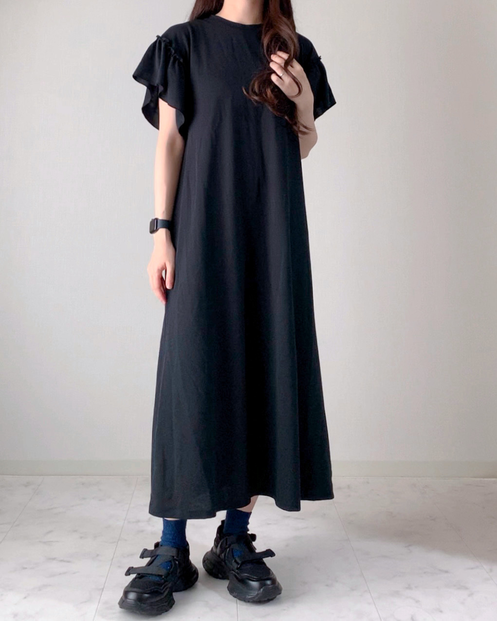 しまむらのおすすめファッションアイテム「TT*ソデフリルフレンチOP」