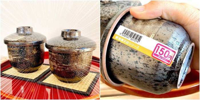 DAISO（ダイソー）のおすすめ食器「油滴天目刷毛目茶碗蒸し」