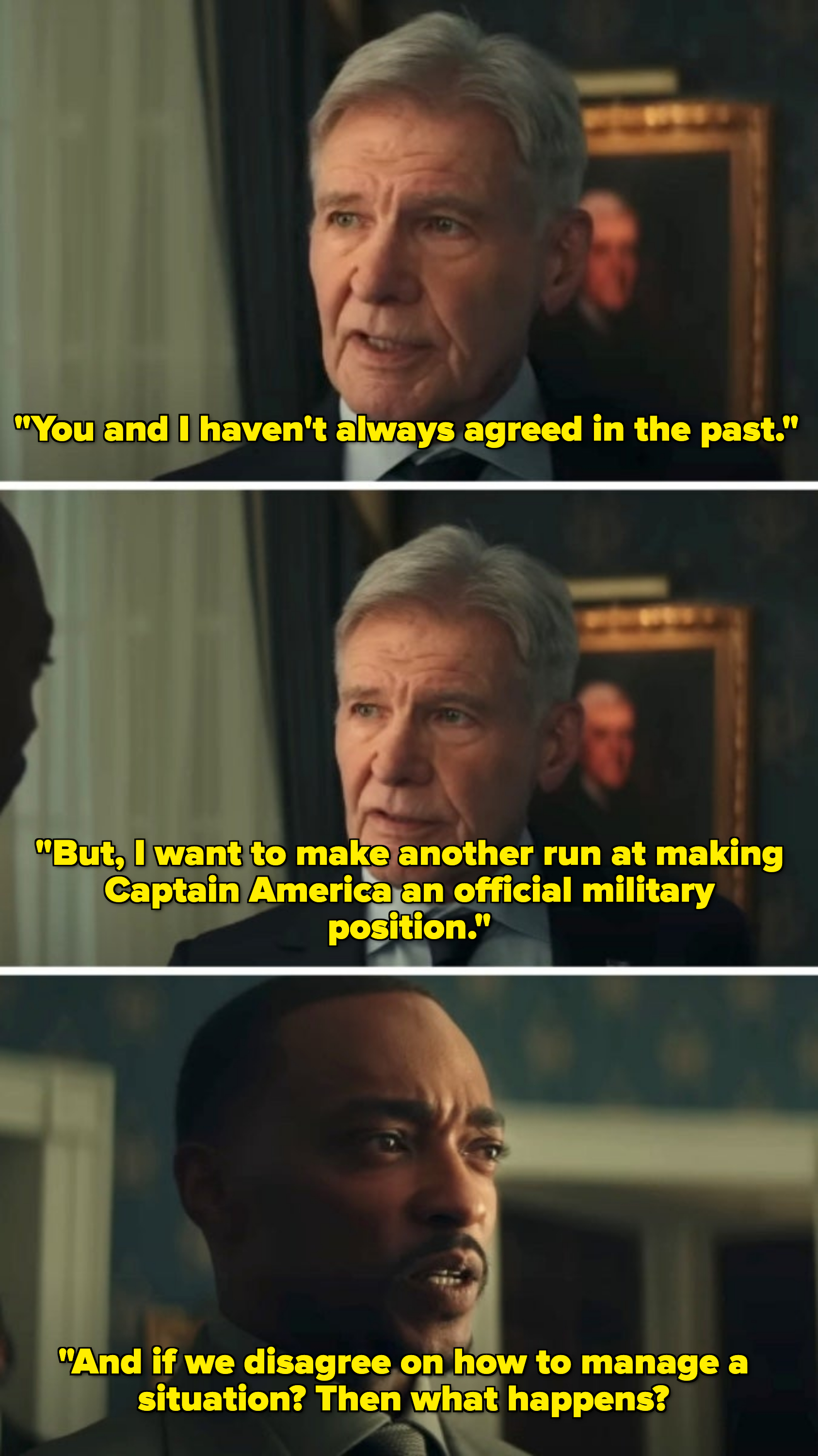 Screenshots from "Captain America: Brave New World"