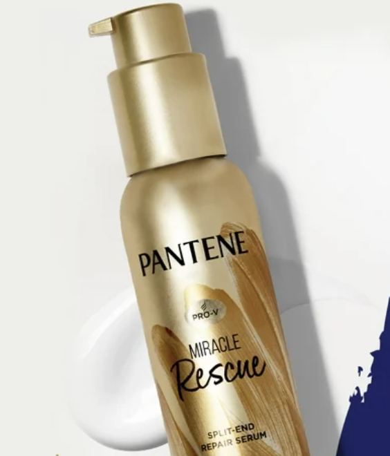 Pantene Miracle Rescue Split End Repair Serum bottle with pump dispenser