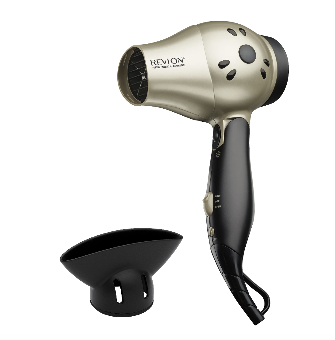 Revlon hair dryer with diffuser attachment,