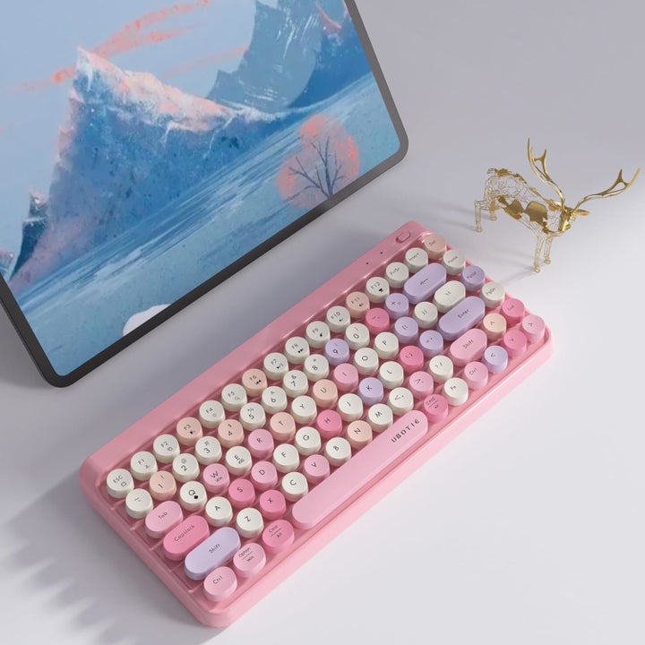 pink retro keyboard