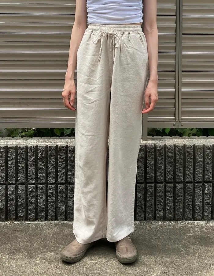 Honeys(ハニーズ)のおすすめファッションアイテム「麻混ストレートパンツ」