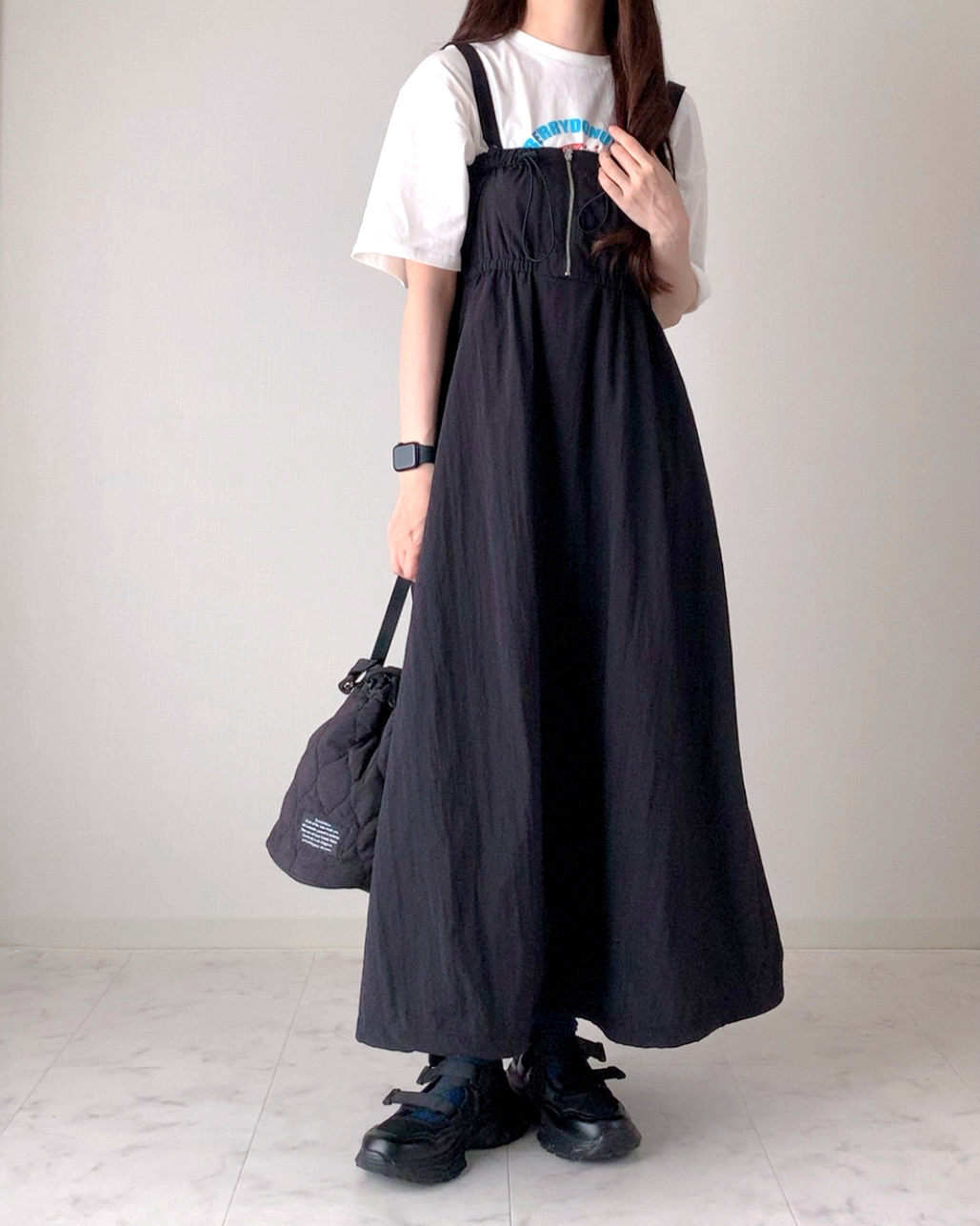 しまむらのおすすめファッションアイテム「TT*ドーナツT」のコーディネート