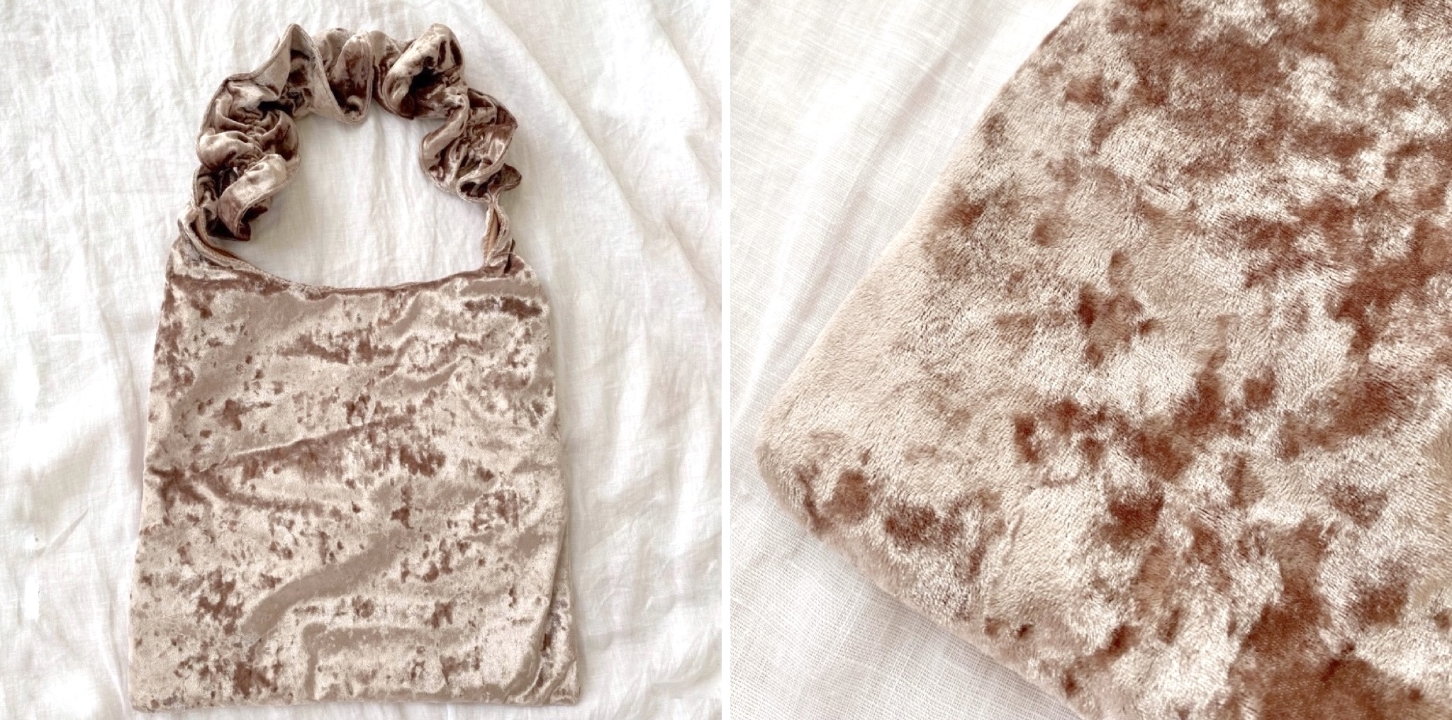 GU（ジーユー）のコスパ抜群の華やかバッグ「ベロアフリルハンドルバッグ」