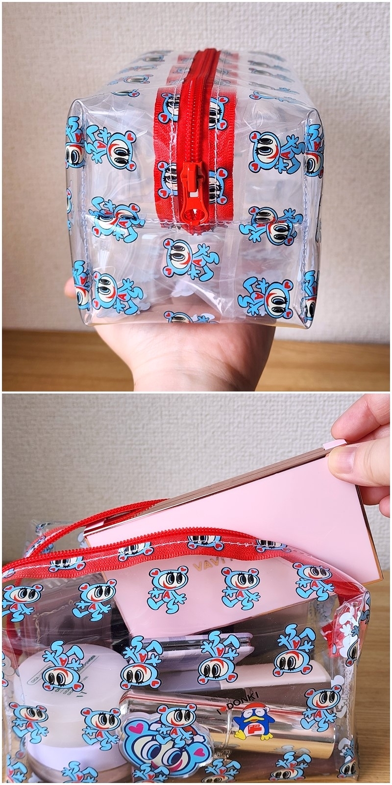 ドン・キホーテのおすすめ雑貨「ナカムラくんとドンペン総柄PVCポーチ」