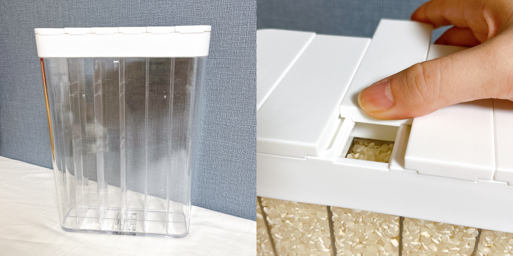 ロフトのオススメのグッズ「1合分別 冷蔵庫用米びつ tower（タワー）」