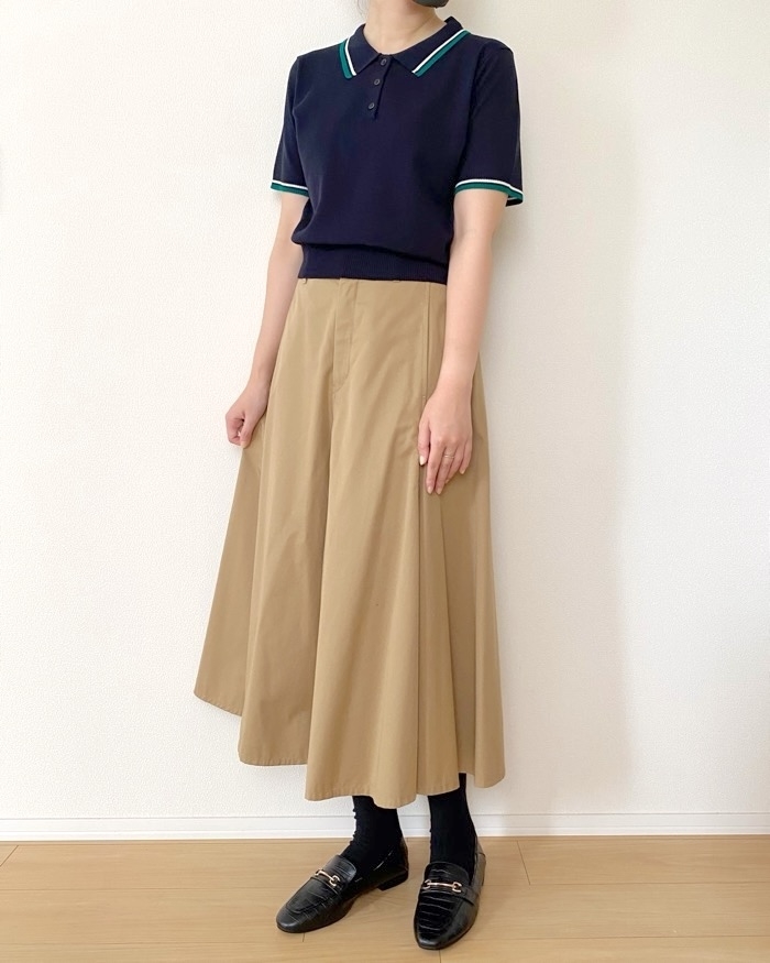 GU(ジーユー)のおすすめファッションアイテム「ポロセーター(半袖)Q」のコーディネート