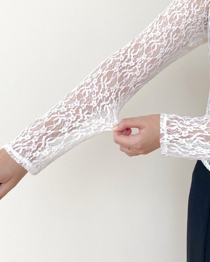 GU（ジーユー）のおすすめファッションアイテム「レースリボンカーディガン」