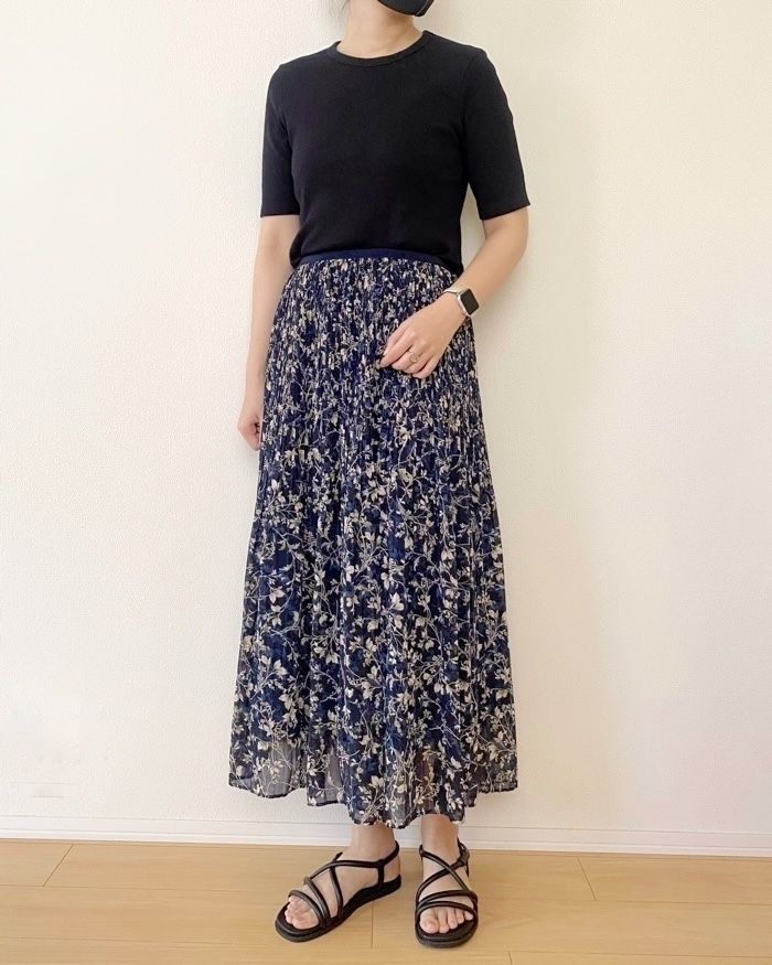 ユニクロのおすすめスカート「シフォンスカート」