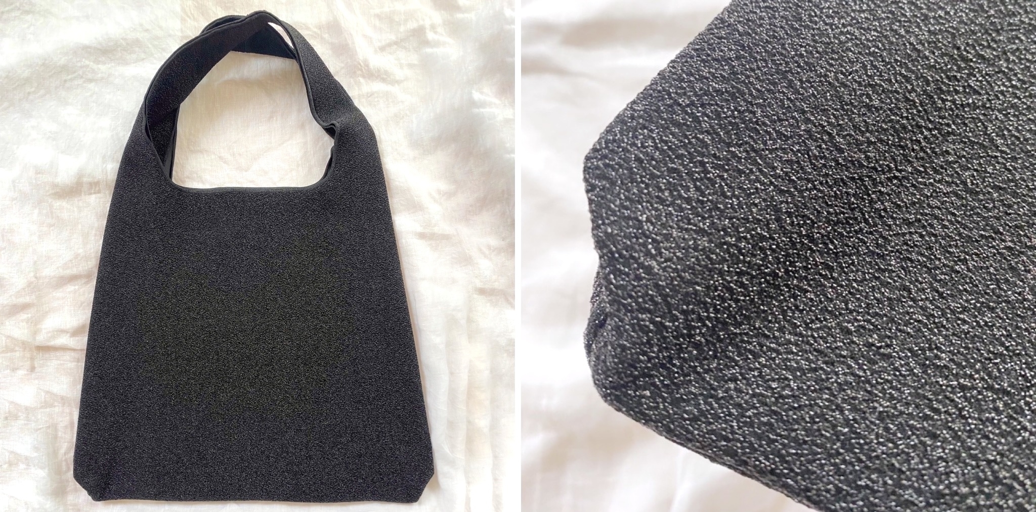 GU（ジーユー）のおすすめファッションアイテム「ラメトートバッグ+E」