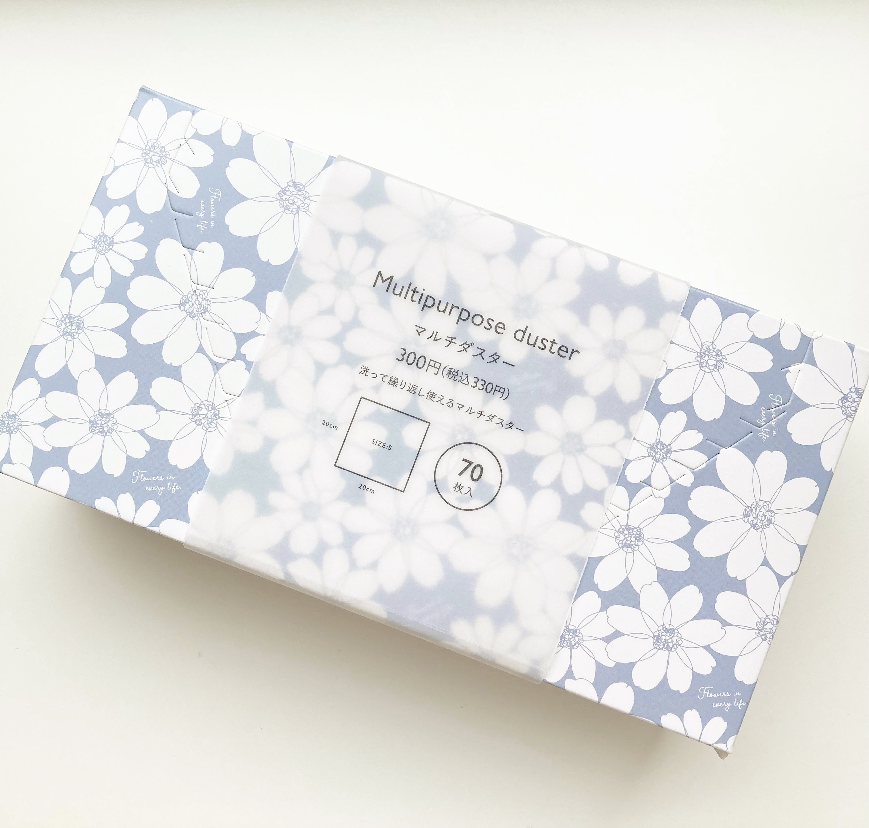 DAISO（ダイソー）のおすすめキッチングッズ「マルチダスター（20cm×20cm、デイジー線画）」