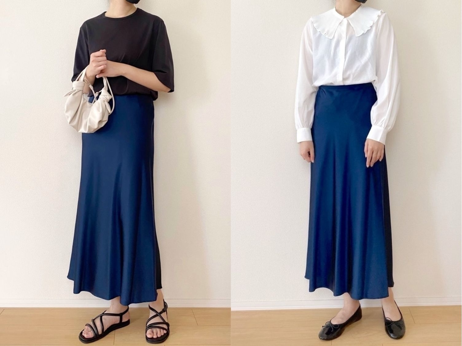 ユニクロのおすすめアイテム「サテンスカート」