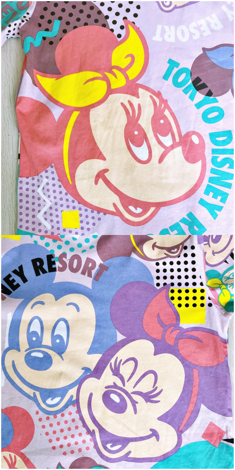 ディズニーランドのおすすめTシャツ「Tシャツ ユニセックス ミッキー ミニー」